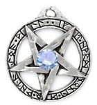 Pingente pentagrama invertido wicca swarovski