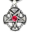 Colar pentagrama invertido templario swarovski