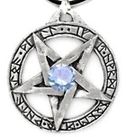 Colar pentagrama invertido wicca swarovski
