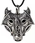 	Colar Nrdico Viking Cabea De Lobo Fenrir