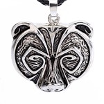 Colar Berserker Nrdico Cabea De Urso Viking
