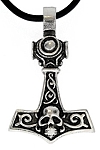 Colar Martelo de Thor caveira