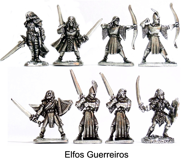 Elfo Guerreiros - lote de miniaturas rpg