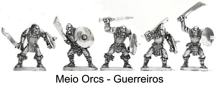 Meio Orcs Guerreiros - lote de miniaturas rpg
