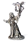 miniatura rpg Feiticeira com Drago